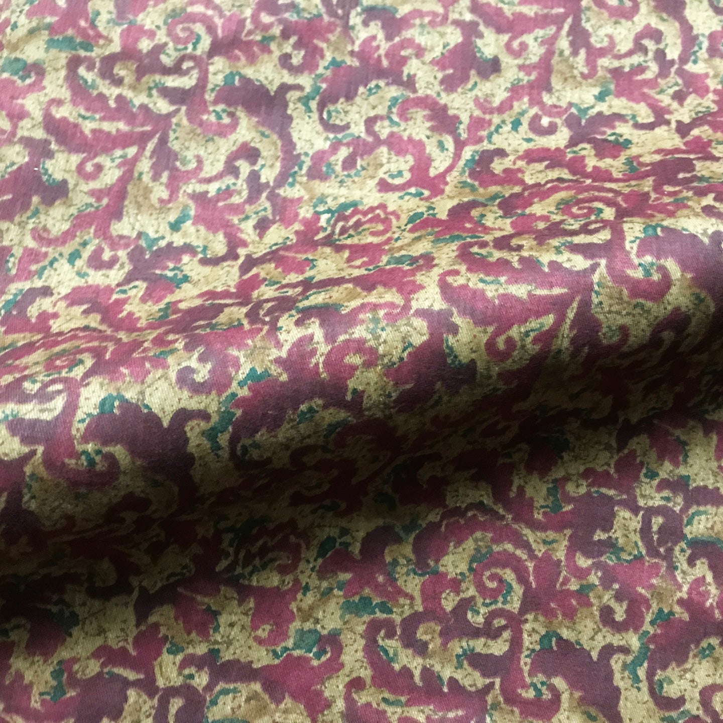 Mauve Traditional Botanical Printed Cotton Fabric 54"