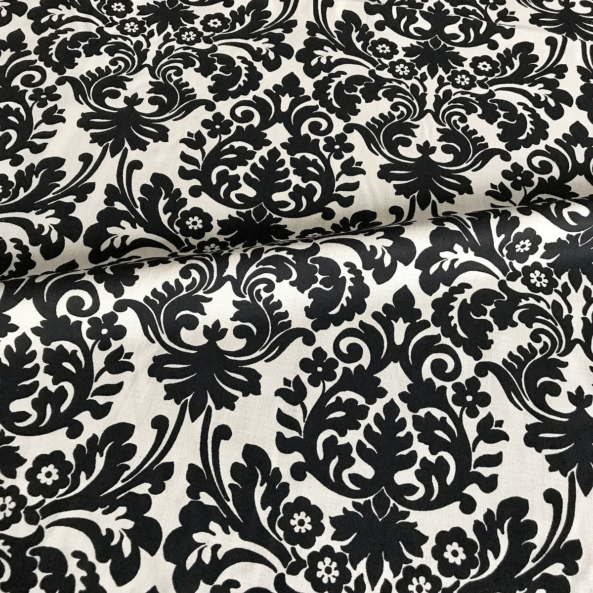 Black ivory marbled fabric, marble print fabric, modern damask fabric, black ivory on sale marbled fabric art for quilting upholstery home decor