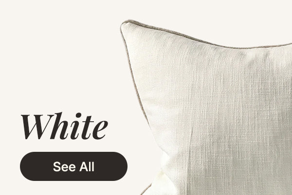 white pillow cover