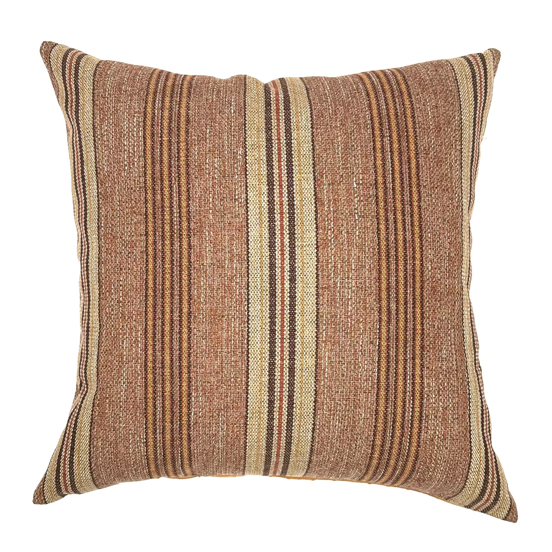 Country Brick Stripe Throw Pillow Cover 22x22