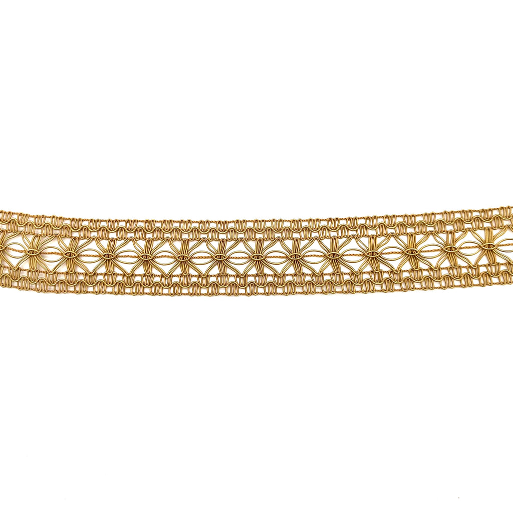 Elegant 4 Long Medium and Light Gold Beaded Tassel Fringe Style#BTFH4 - Golden Rays 4875 (Sold by The Yard)