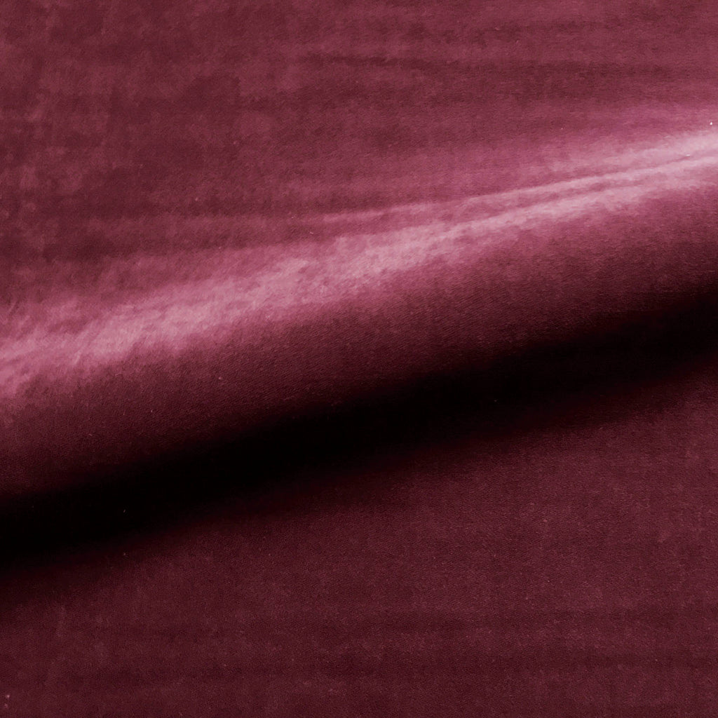 Plum Corded Stretch Velvet Velour Fabric By The Yard 220 GSM