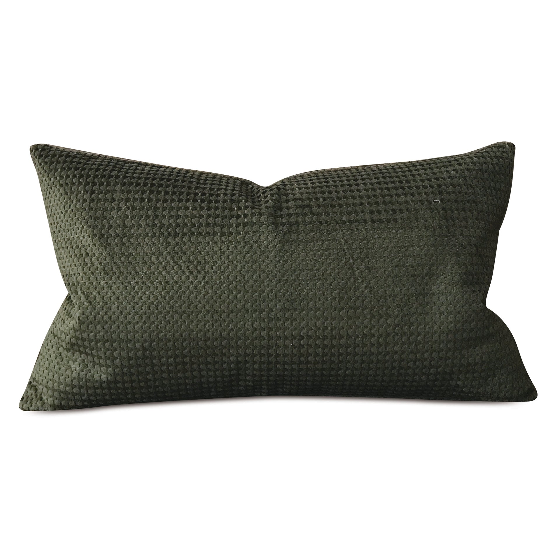 Forest Green Woven Textured Lumbar Pillow Cover 15x26 – Plankroad