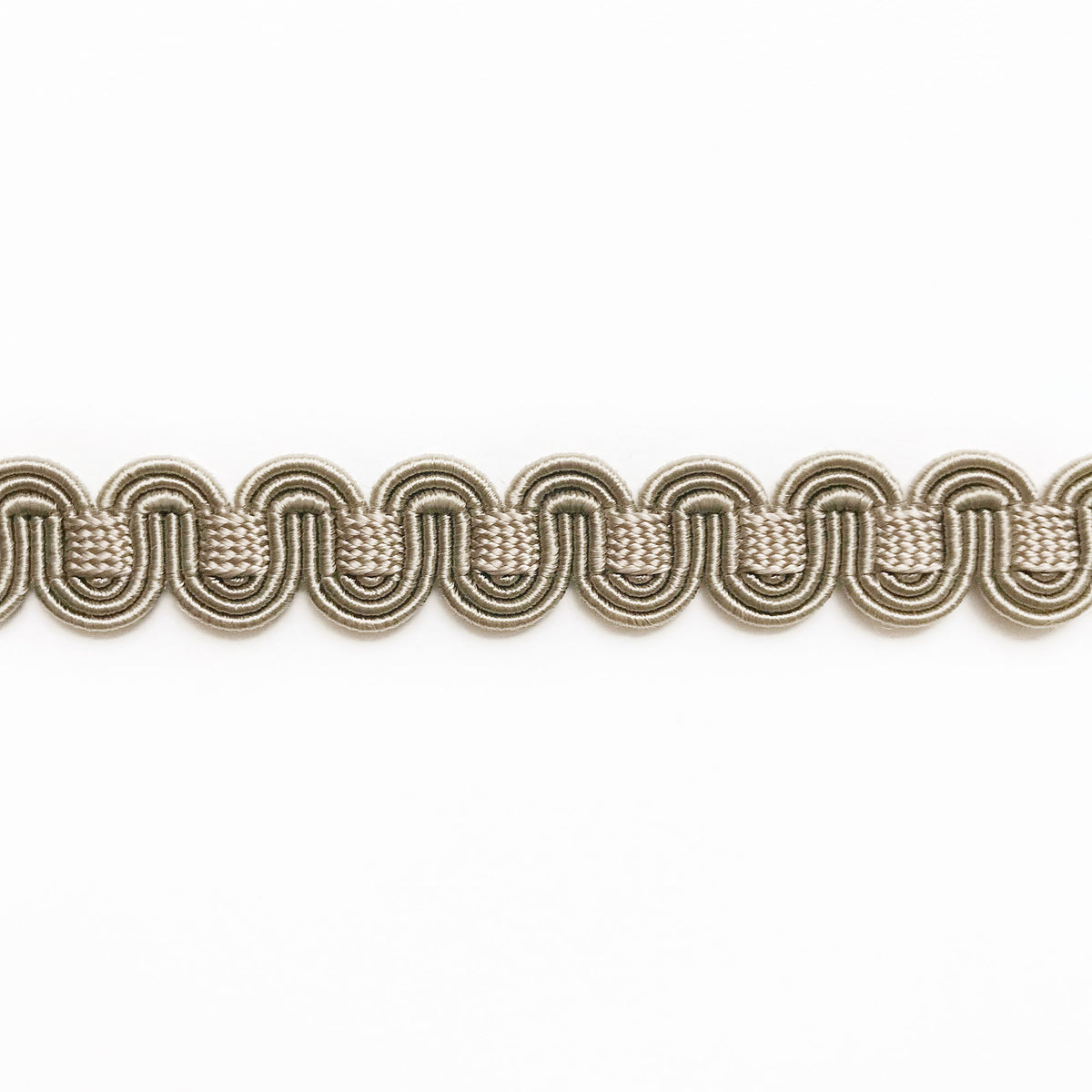 Gimp Tressé Vintage - Largeur 2.5 Cm, Longueur 0.9 M (91 Cm) - Couleur Vert Olive, Doré Clair, Blanc - Pour Décorer Coussins, Rideaux, Vêtements