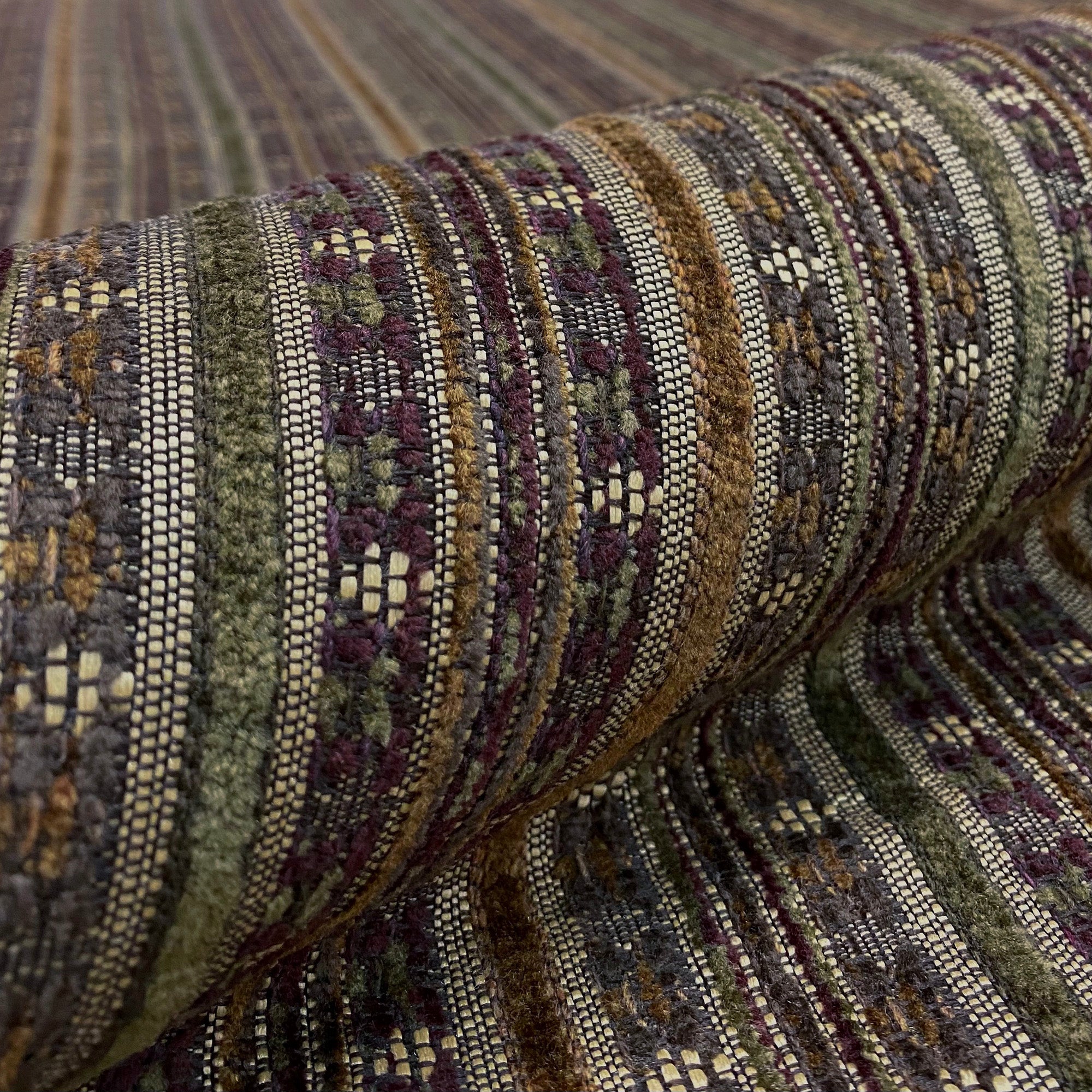 Sioux Southwest Striped Chenille Upholstery Fabric 54" – Plankroad Home ...