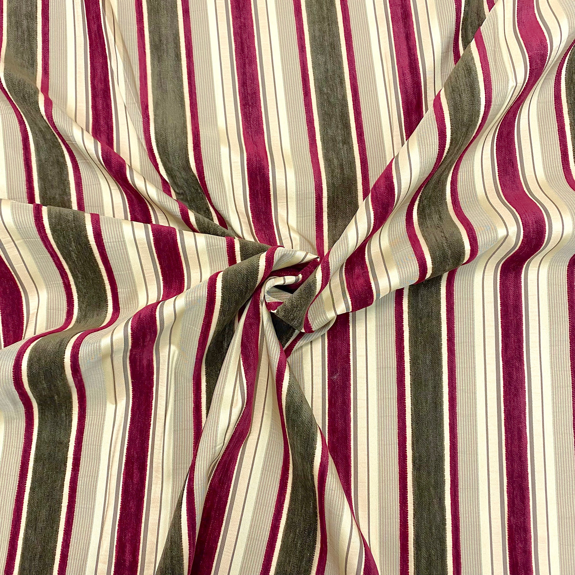 Classy Christmas Striped Velvet Upholstery Fabric 56" – Plankroad Home ...