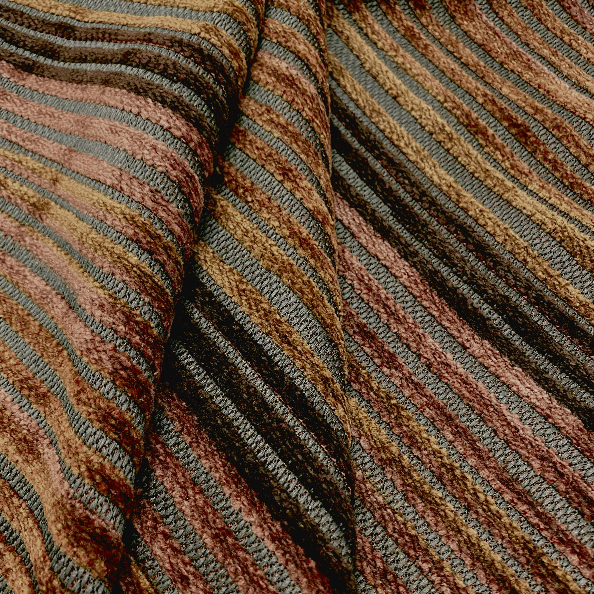 Mocha Modern Stripe Chenille Upholstery Fabric 54" – Plankroad Home Decor