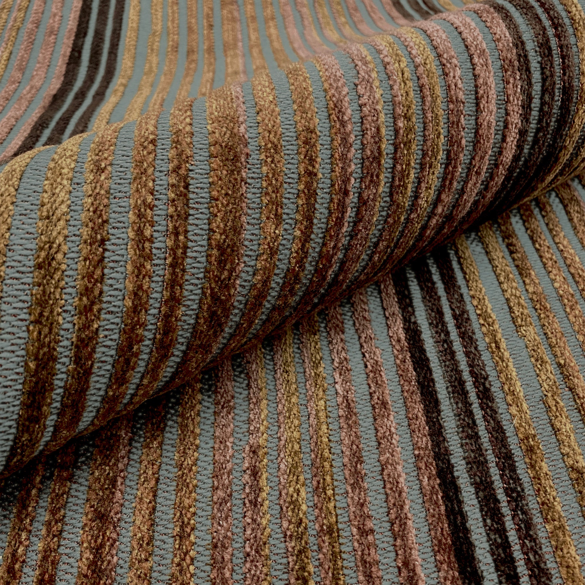 Mocha Modern Stripe Chenille Upholstery Fabric 54" – Plankroad Home Decor