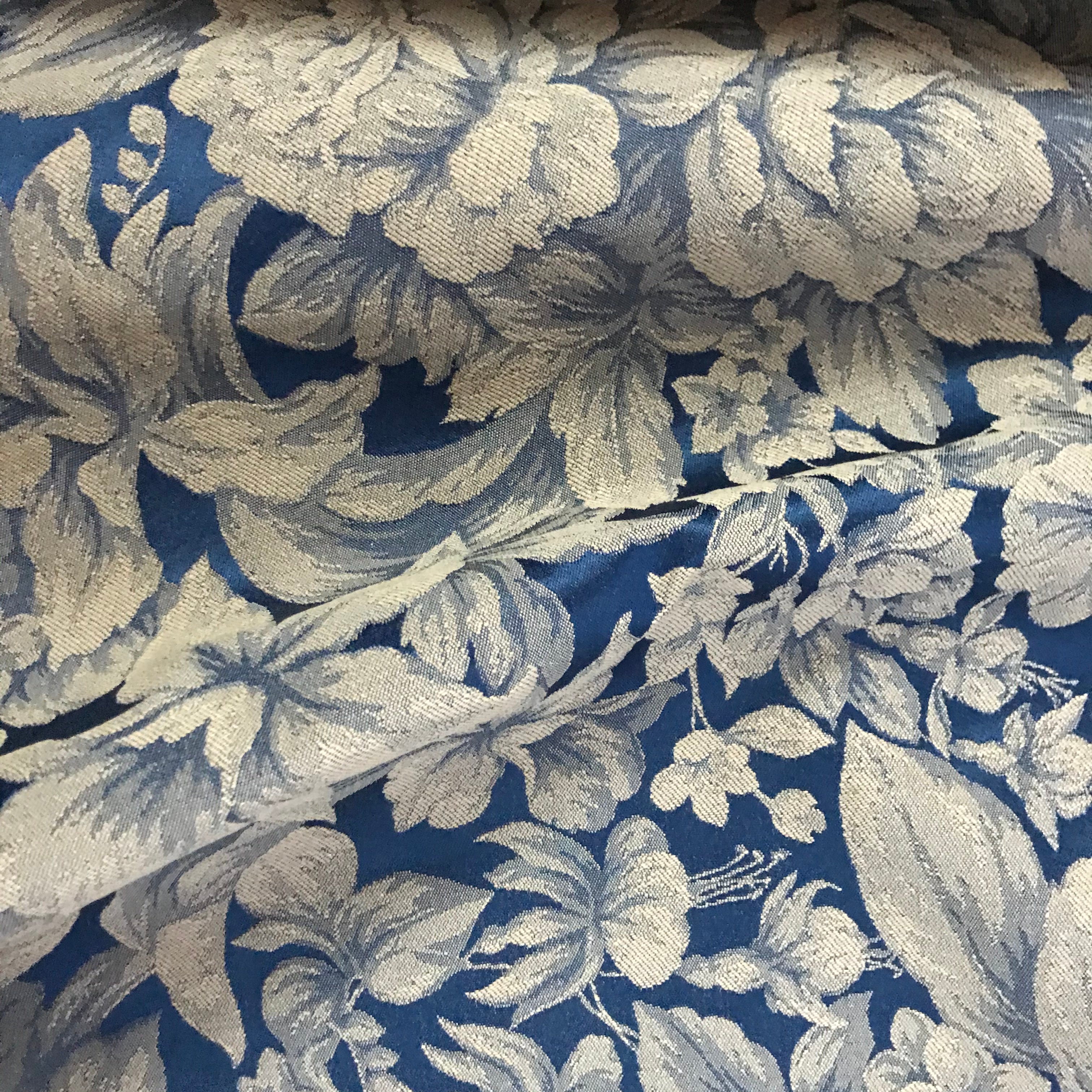 Vintage Tapestry Botanical Leaf Woven Upholstery Fabric - 54 ...