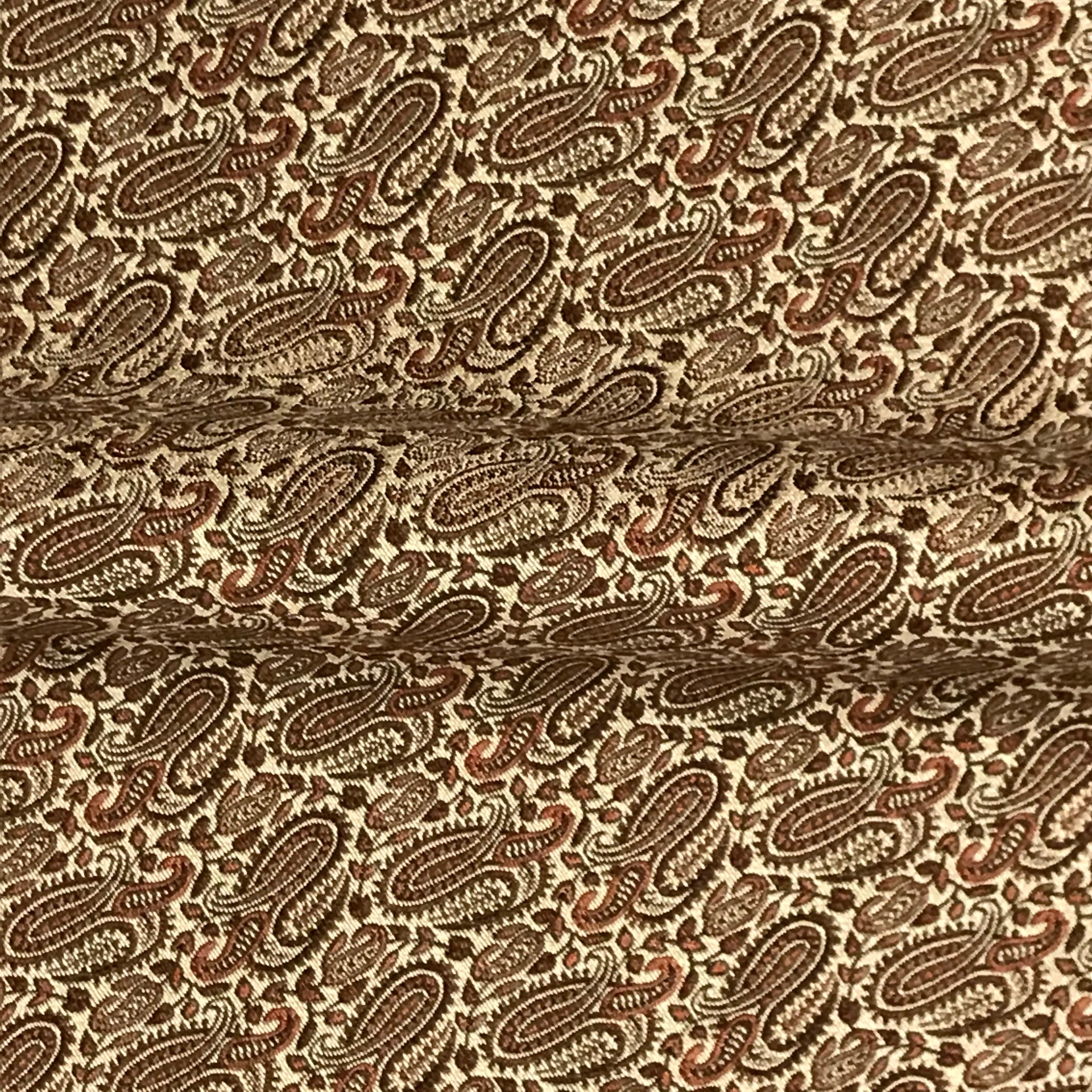 Burnt Orange Mini Paisley Woven Jacquard Upholstery Fabric 54